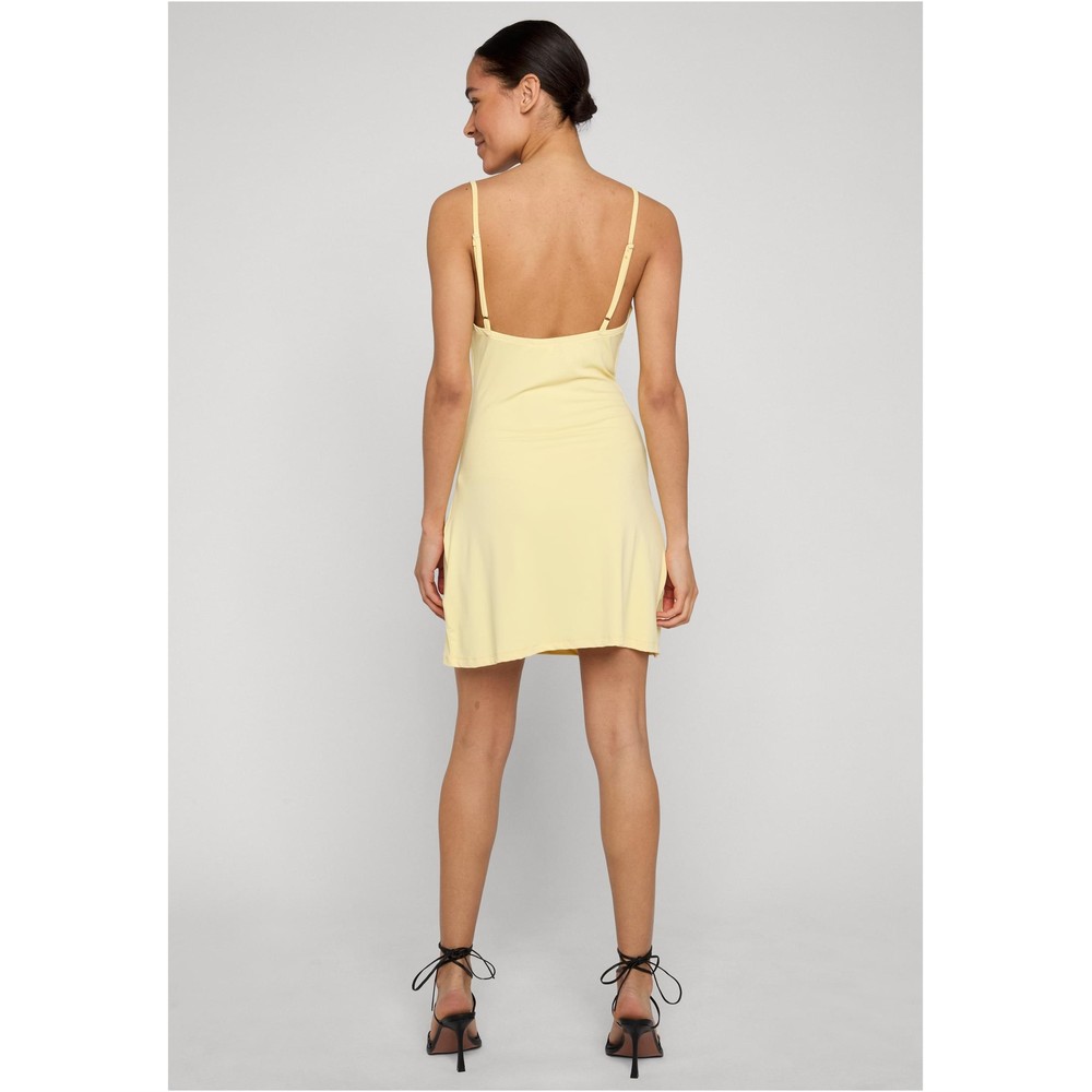 Urban Classics - Waterfall Neckline Minikleid - Gelb